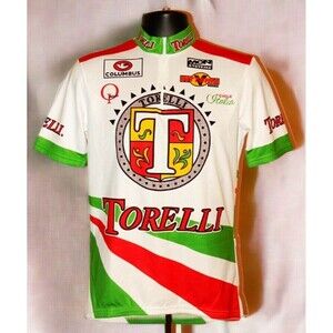 Vintage Mon Systeme Le Sportif Torelli Bike Cycling Jersey Size M Short Sleeve